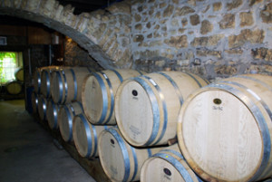 Barrels at Wollersheim Winery in Wisconsin