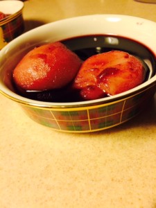 Pears in Red Wine