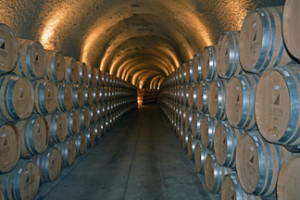 Wine barrel caves at Justin