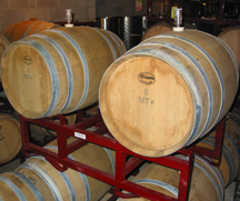 barrel room at Solomons Island Winery