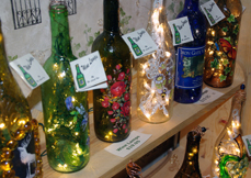 lighted bottles