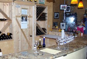 tasting room at Moon Dancer Vineyards and Winery